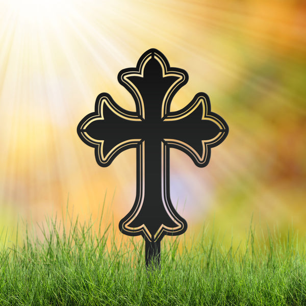 Christian Cross Yard Decoration, Christian Gift, Mother's Day Gift-Gravesite Decoration