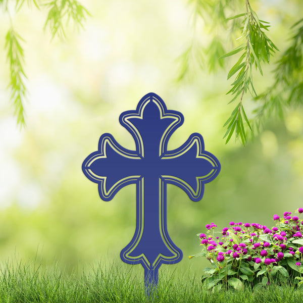 Christian Cross Yard Decoration, Christian Gift, Mother's Day Gift-Gravesite Decoration