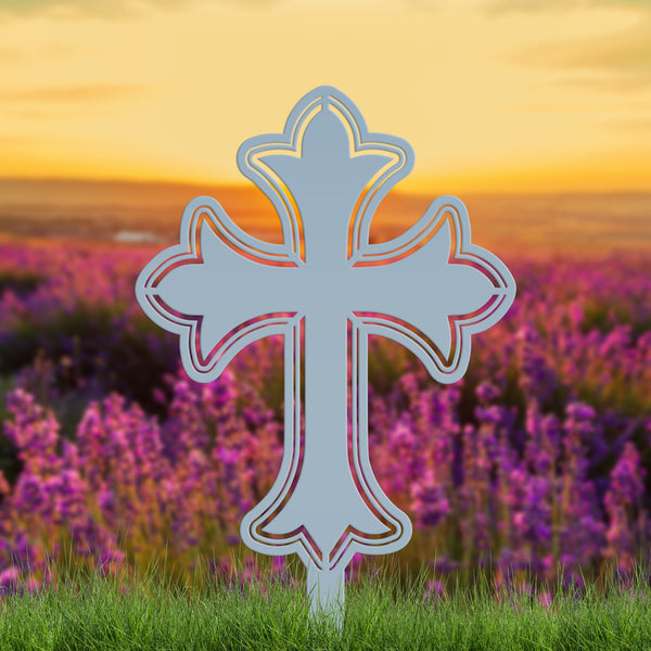 Christian Cross Yard Decoration, Christian Gift, Mother's Day Gift-Gravesite Decoration