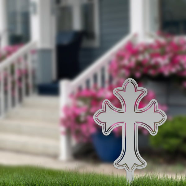 Christian Cross Yard Decoration, Christian Gift, Mother's Day Gift-Gravesite Decoration 