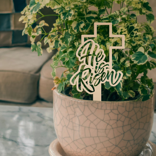 He is Risen Easter Cross Yard Stake-Easter Cross