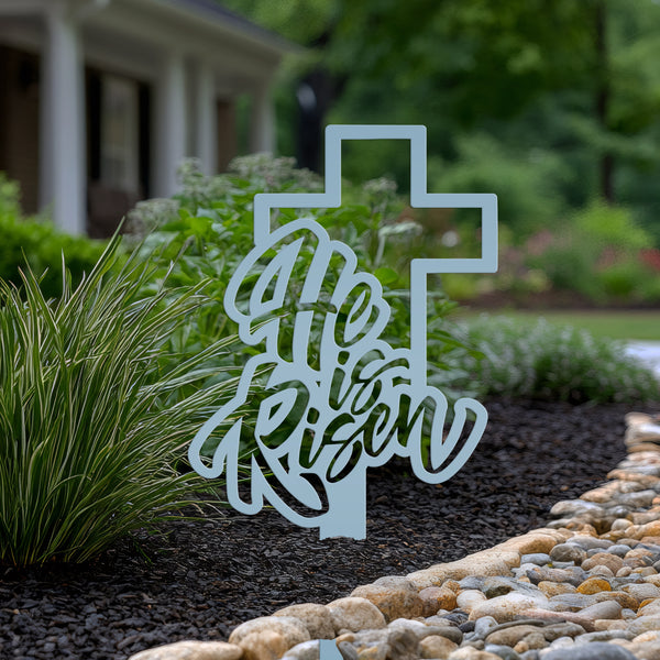 He is Risen Easter Cross Yard Stake-Easter Cross
