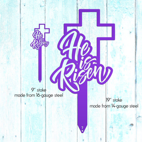 He is Risen Easter Cross Yard Stake-Easter Cross