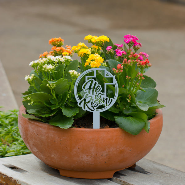 Metal He Is Risen Yard Stake - Christian Easter Decor - Easter Yard Decoration for the Yard -Outdoor Easter Decorations