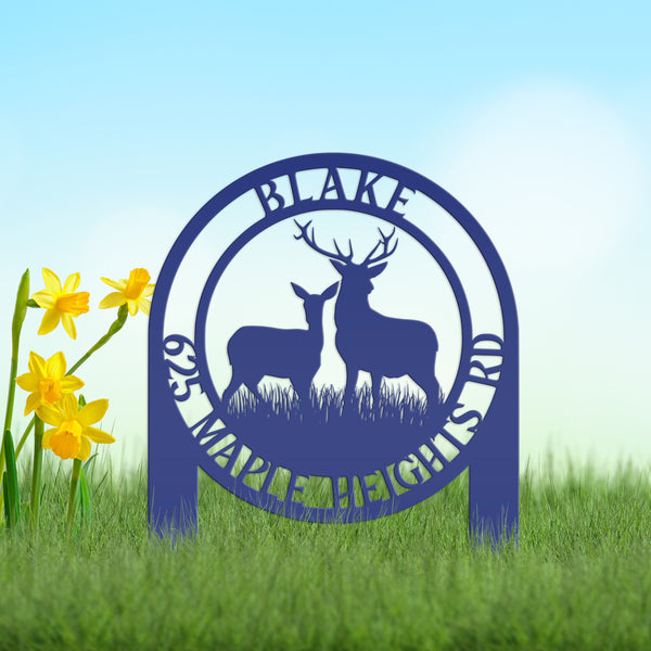 Custom Address Deer Yard Stake-Deer House Number-Address Yard Sign