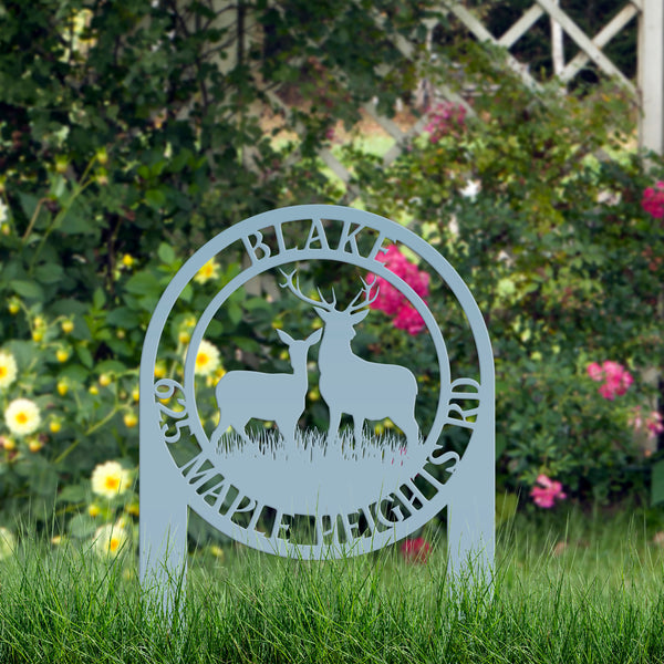 Custom Address Deer Yard Stake-Deer House Number-Address Yard Sign