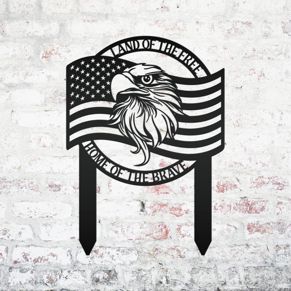 American Flag with Bald Eagle Garden Flag,  Patriotic Lawn Decor, Memorial Gift, Memorial Gravesite Decor, American Lover, Patriotic Gift, Veteran Gift