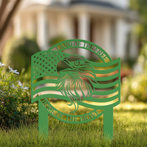 American Flag with Bald Eagle Garden Flag,  Patriotic Lawn Decor, Memorial Gift, Memorial Gravesite Decor, American Lover, Patriotic Gift, Veteran Gift