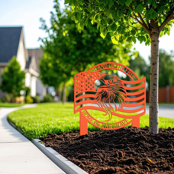 American Flag with Bald Eagle Garden Flag,  Patriotic Lawn Decor, Memorial Gift, Memorial Gravesite Decor, American Lover, Patriotic Gift, Veteran Gift