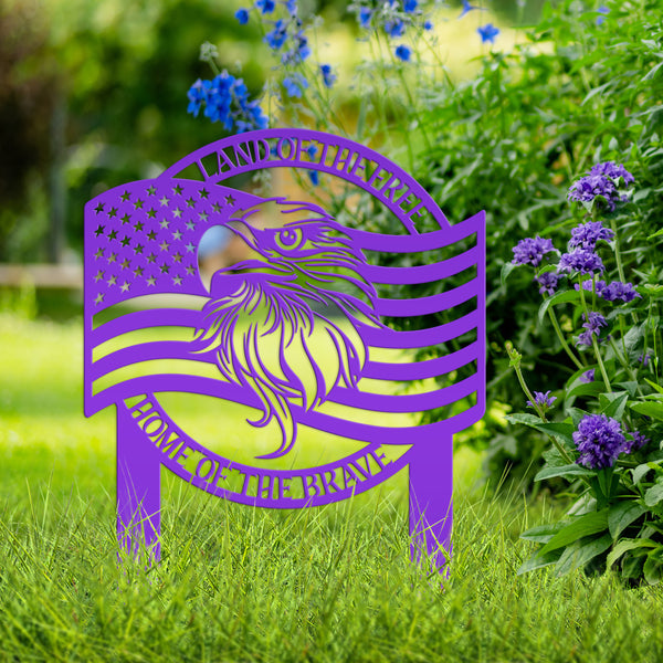American Flag with Bald Eagle Garden Flag,  Patriotic Lawn Decor, Memorial Gift, Memorial Gravesite Decor, American Lover, Patriotic Gift, Veteran Gift