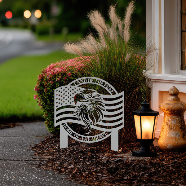 American Flag with Bald Eagle Garden Flag,  Patriotic Lawn Decor, Memorial Gift, Memorial Gravesite Decor, American Lover, Patriotic Gift, Veteran Gift