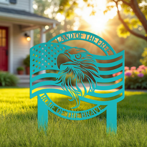 American Flag with Bald Eagle Garden Flag,  Patriotic Lawn Decor, Memorial Gift, Memorial Gravesite Decor, American Lover, Patriotic Gift, Veteran Gift