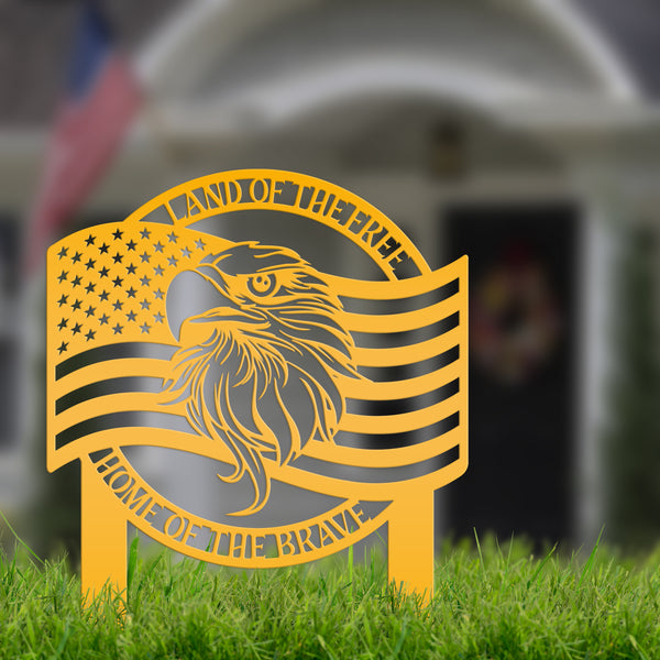 American Flag with Bald Eagle Garden Flag,  Patriotic Lawn Decor, Memorial Gift, Memorial Gravesite Decor, American Lover, Patriotic Gift, Veteran Gift