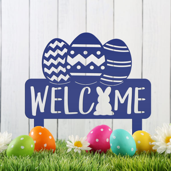 Easter Welcome Metal Yard Stake