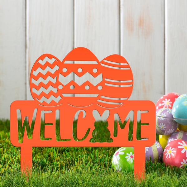 Easter Welcome Metal Yard Stake