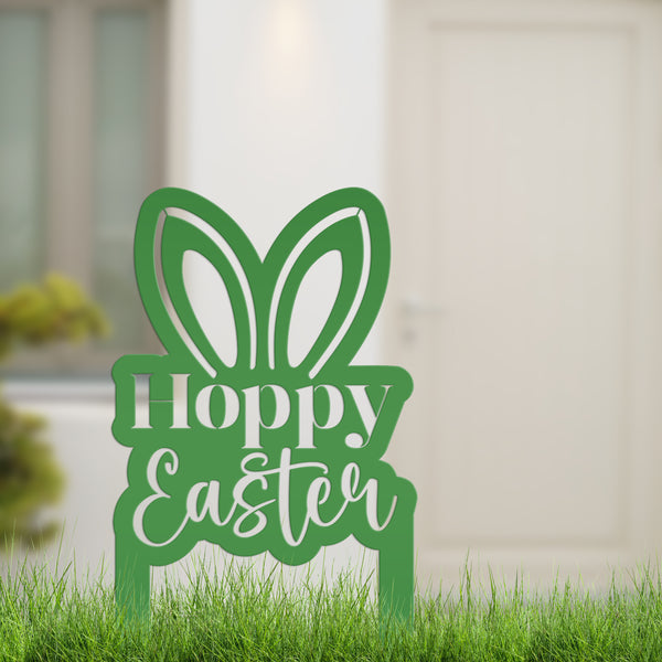 Metal Hoppy Easter Yard Stake - Easter Decor-Outdoor Easter-April Yard Decor