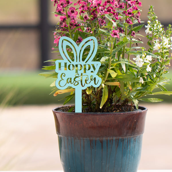 Metal Hoppy Easter Yard Stake - Easter Decor-Outdoor Easter-April Yard Decor