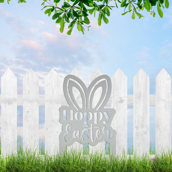 Metal Hoppy Easter Yard Stake - Easter Decor-Outdoor Easter-April Yard Decor