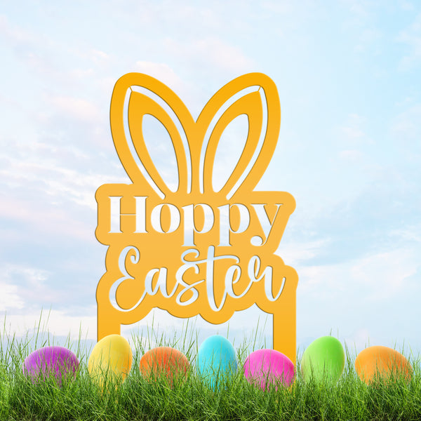 Metal Hoppy Easter Yard Stake - Easter Decor-Outdoor Easter-April Yard Decor