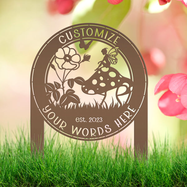 Personalized Fairy Garden Yard Stake, Mother's Day Gift, Gift for the Gardner, Greenhouse Sign, Flower Garden Sign, Garden Fairy Sign