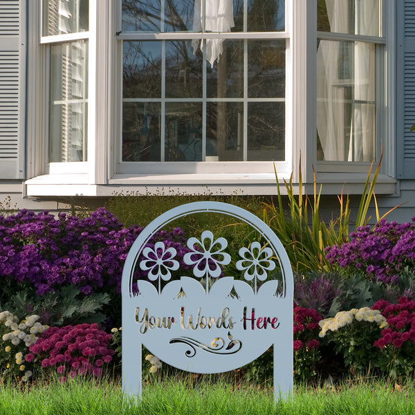 Personalized Flower Sign, Mother's Day Gift, Gift for the Gardner, Flower Bed Sign, Garden Club Sign
