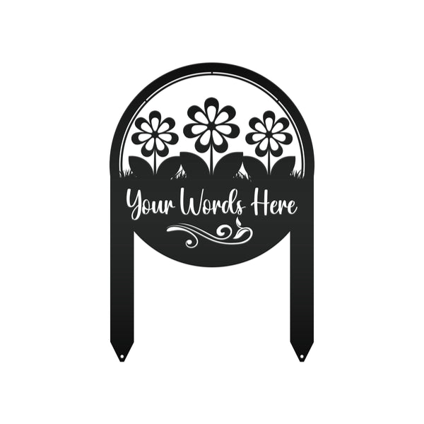 Personalized Flower Yard Sign, Mother's Day Gift, Gift for the Gardner, Flower Bed Sign, Garden Club Sign