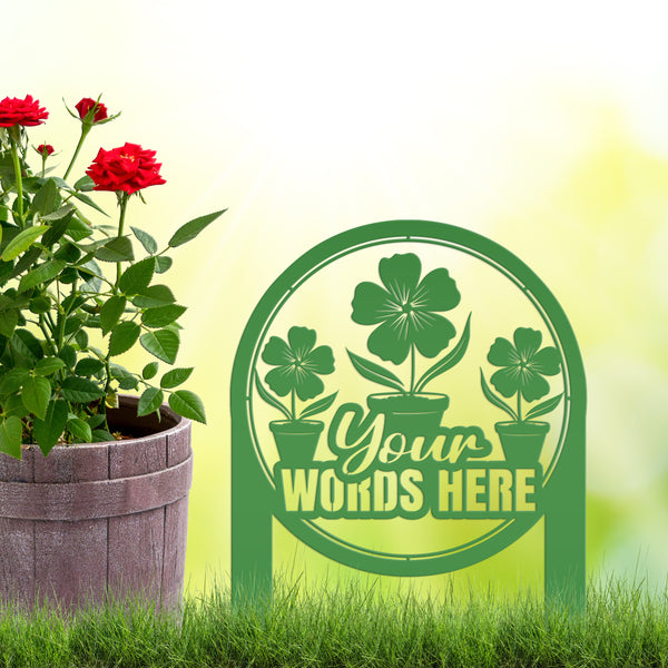 Custom Garden Yard Sign, Mother's Day Gift, Outdoor Metal Garden Stake-Flower Bed Decor