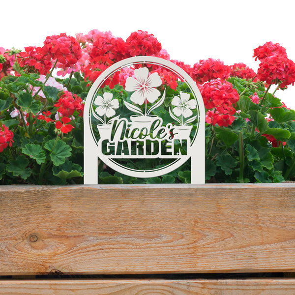Custom Garden Yard Sign, Mother's Day Gift, Outdoor Metal Garden Stake-Flower Bed Decor