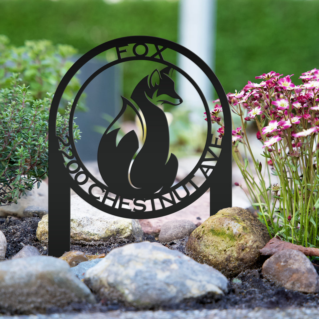 Home Custom Fox Address Sign-Fox Deco...