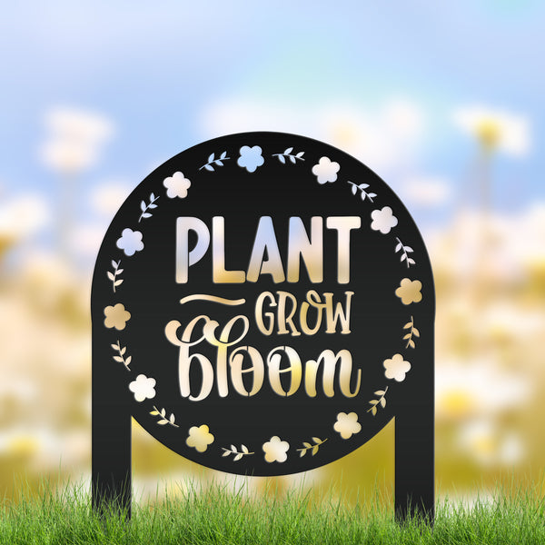 Outdoor Metal Garden Sign, Mother's Day Gift, Sign For Flower Bed, Gift for Grandma