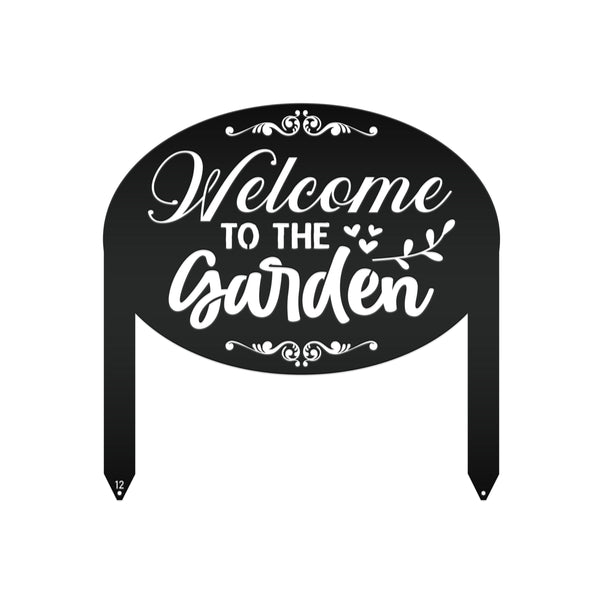 Welcome to the Garden Metal Yard Stake, Mother's Day Gift, Gift For the Gardner,