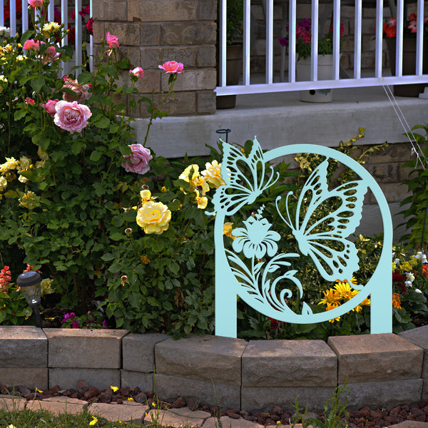 Butterfly Flower Garden Decorative Yard or Lawn Stake Sign