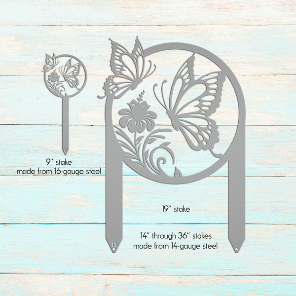 Butterfly Flower Garden Decorative Yard or Lawn Stake Sign