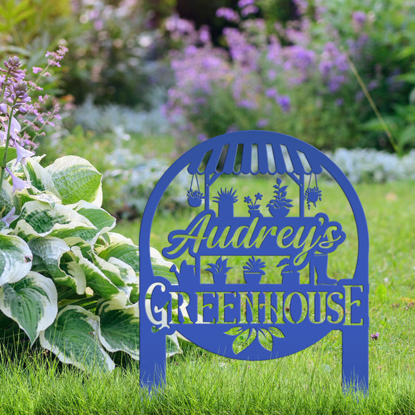 Greenhouse Design Metal Yard Stake 