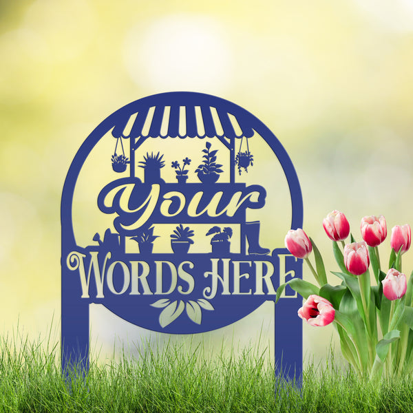 Personalized Greenhouse Metal Yard Stake - Mother's Day Gift