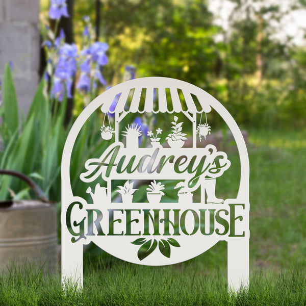 Greenhouse Design Metal Yard Stake 