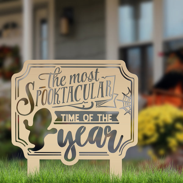 Spooktacular Time of Year Metal Yard Stake - Halloween Decor