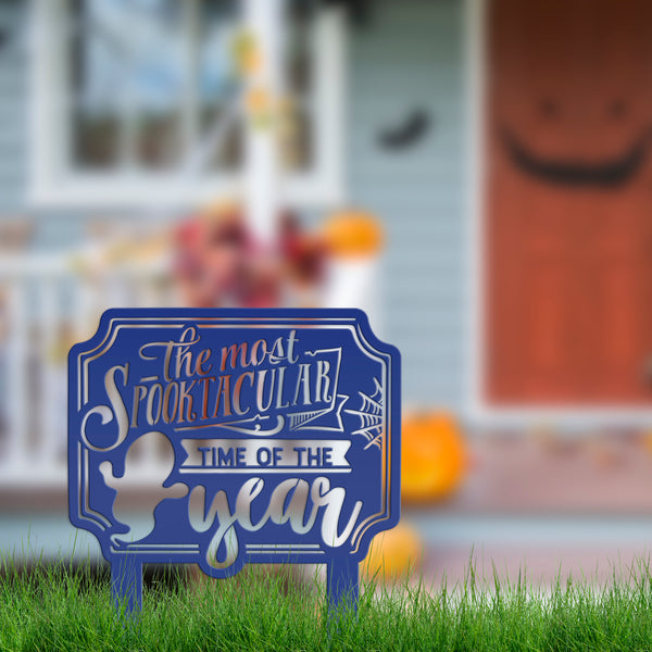 Spooktacular Time of Year Metal Yard Stake - Halloween Decor