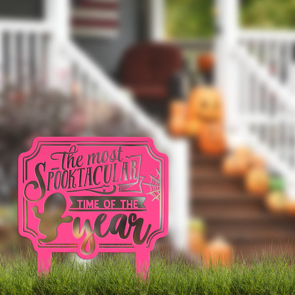 Spooktacular Time of Year Metal Yard Stake - Halloween Decor