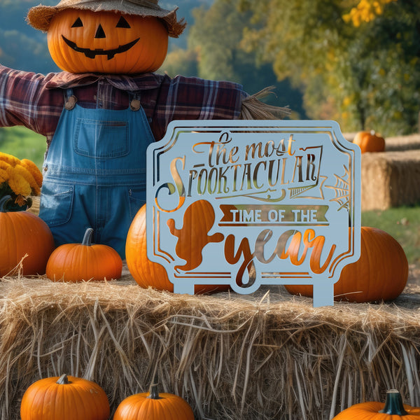 Spooktacular Time of Year Metal Yard Stake - Halloween Decor