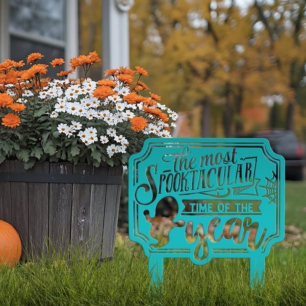 Spooktacular Time of Year Metal Yard Stake - Halloween Decor