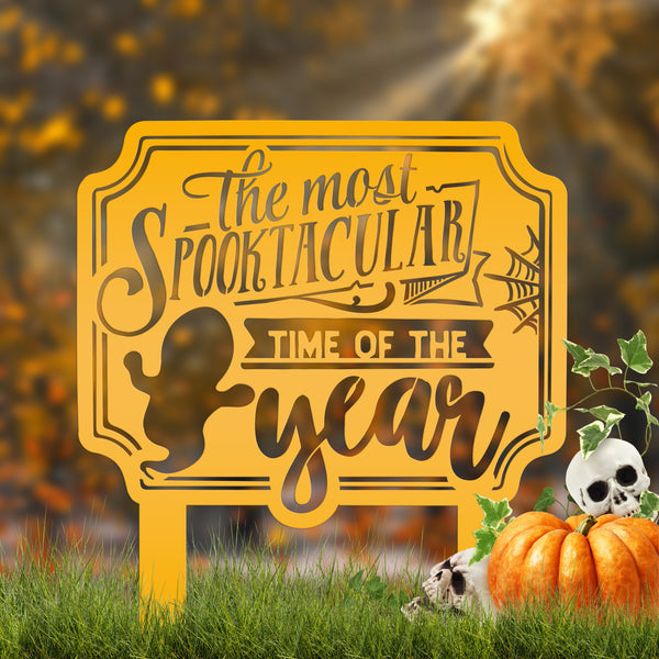 Spooktacular Time of Year Metal Yard Stake - Halloween Decor