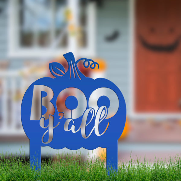Boo Y'all Metal Yard Stake - Halloween Decor