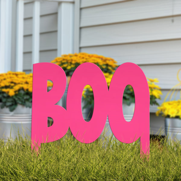 Halloween Decorations, Metal Boo Yard Stake, Outdoor Halloween Yard Stake