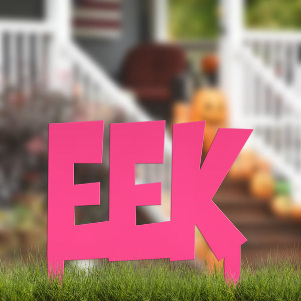 Outdoor Halloween Decorations, Eek Metal Yard Stake, Fun Halloween Decor for the Lawn