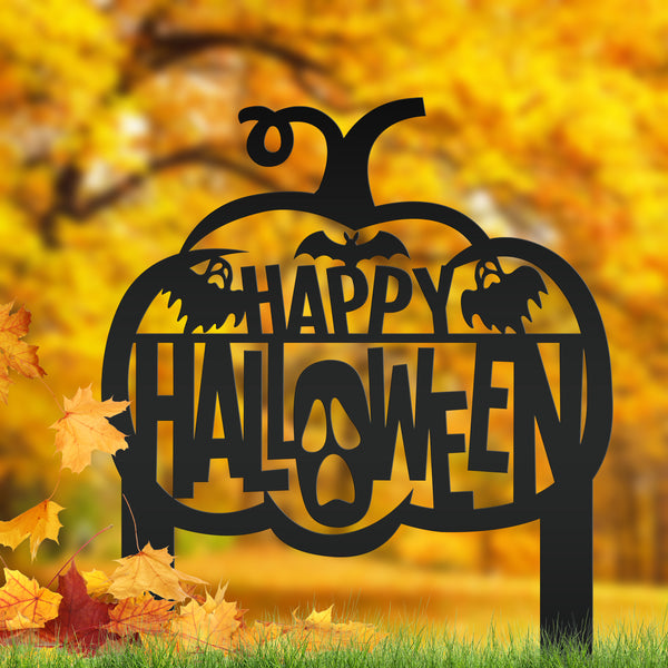 Happy Halloween Metal Decor