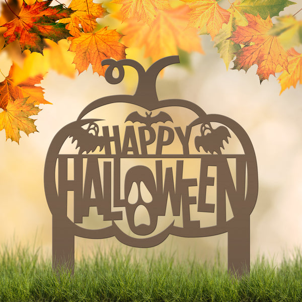 Happy Halloween Metal Decor
