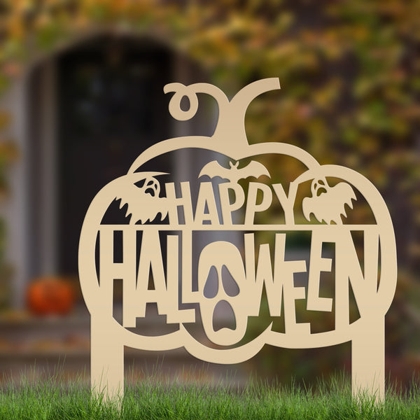 Happy Halloween Metal Decor