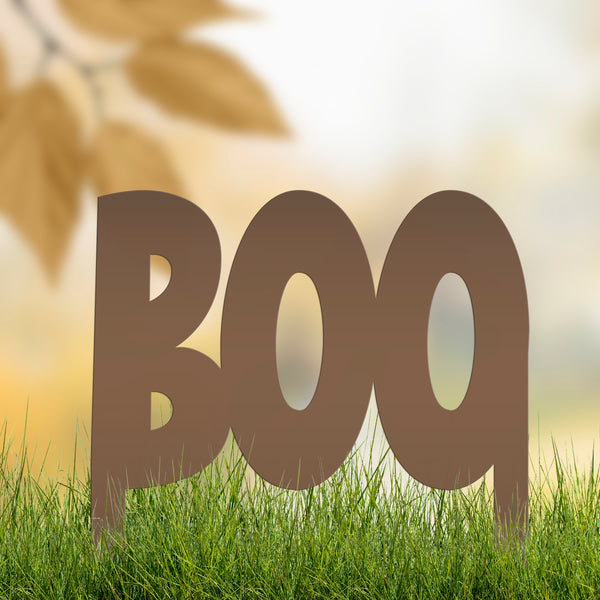 Halloween Decorations, Metal Boo Yard Stake, Outdoor Halloween Yard Stake
