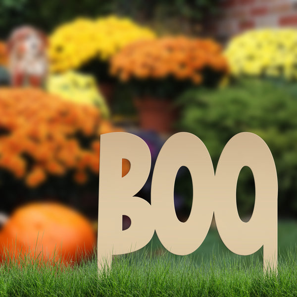 Halloween Decorations, Metal Boo Yard Stake, Outdoor Halloween Yard Stake